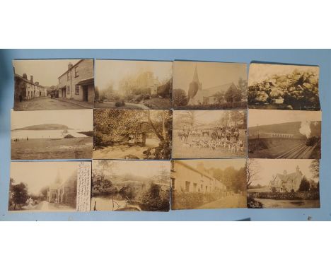 Twelve W R Gay's Series real photograph postcards of Ivybridge, Cornwood, Lee Moor, Sparkwell, Ugborough and environs, includ