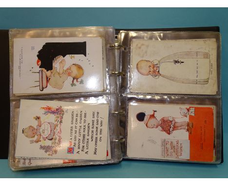 An album of 202 comic postcards: A Ludovici, Audley Hardy, Hassall, Cynicus, Mabel Lucie Attwell, Louis Wain, George Studdy a