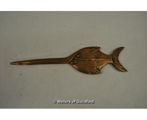 *Evan Jensen bronze Modernist Swordfish letter opener (Lot subject to VAT)