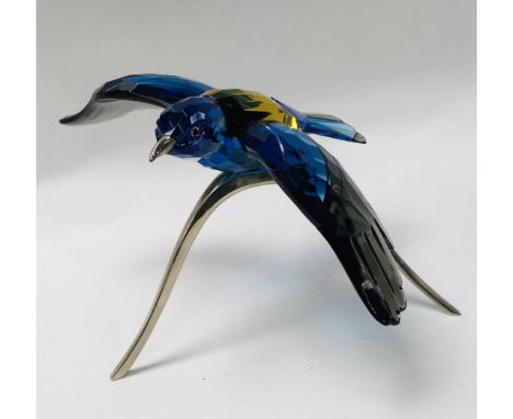 A Swarovski crystal blue Roller in good condition complete with box.