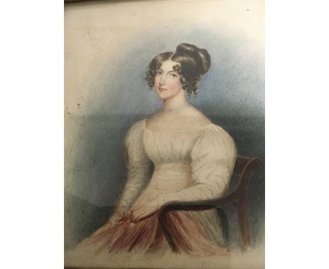A Framed early Victorian portrait of a young Lady and a Collection of 19th century and later prints including views of the Th