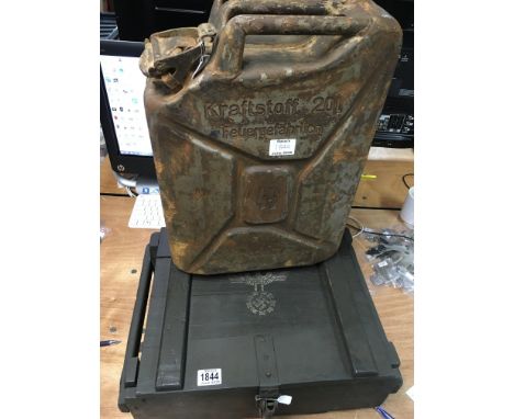 German Jerry can SS marked &amp; ammo crate possibly stick grenades