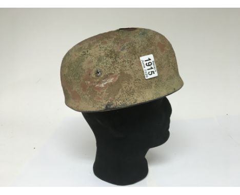 German WW2 Parachutists Helmet , rusty in places with liner &amp; chinstrap