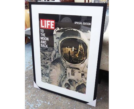 REPRODUCTION PRINT OF LIFE MAGAZINE COVER 1969, Apollo 11 moon landing. 