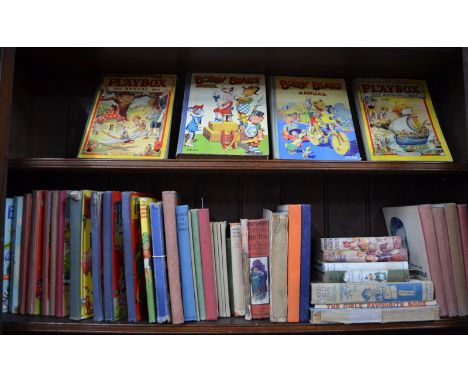 A quantity of vintage children's annuals, including Playbox, Bobby Bear, Rainbow, School Friend, Tiger Tim, Bubbles, Girl's C