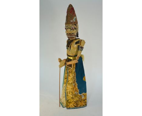 An Indonesian, or other Asian, stick puppet for Wayang Golek performance; possibly intended as a character from the famous ep