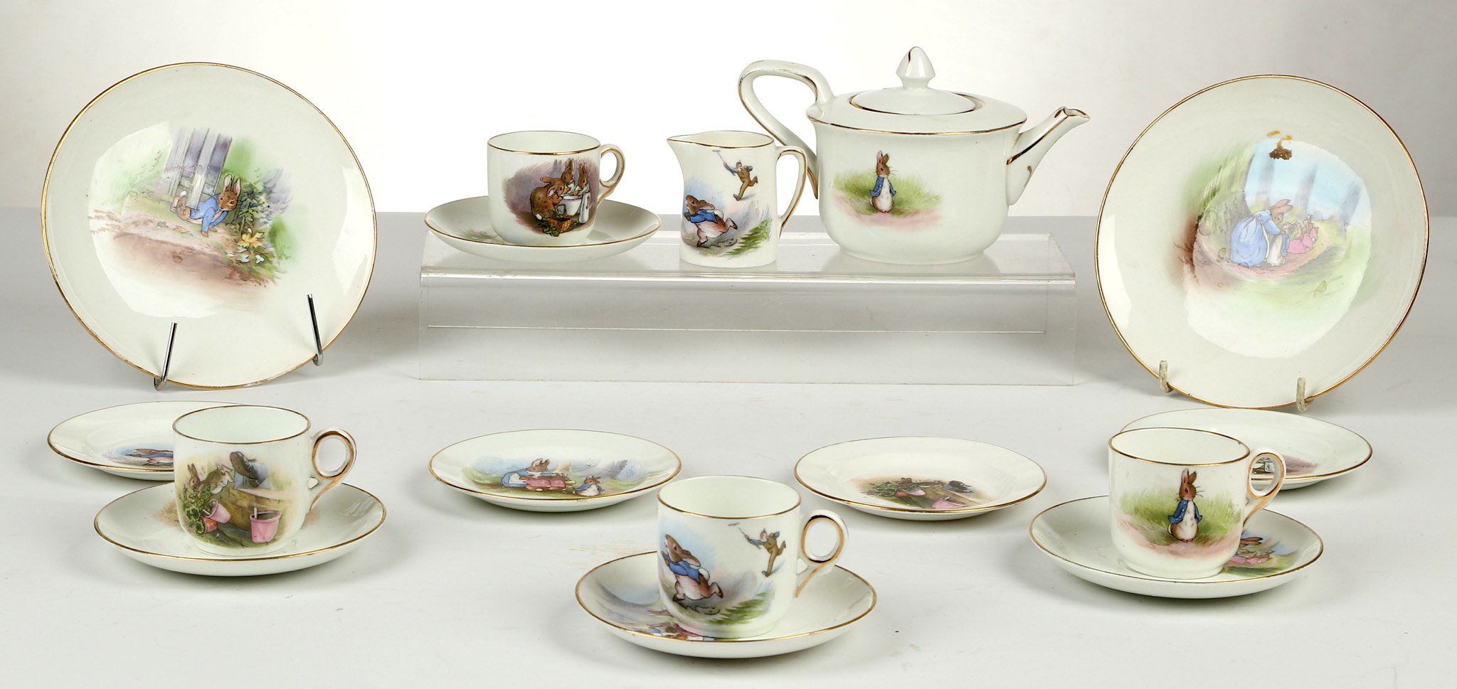 A Grimwades Beatrix Potter Peter Rabbit nursery ware tea set