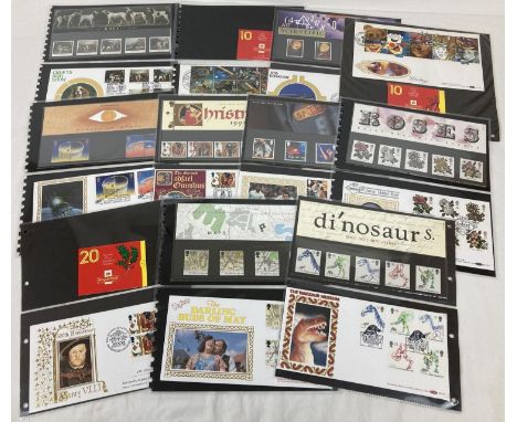 A collection of 11 mint Royal Mail collectors stamps sets or stamp books complete with corresponding first day covers, all da