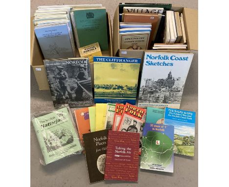 2 boxes of vintage books and ephemera about Norfolk &amp; places in Norfolk. To include: The Norfolk Natterjack, The Norfolk 