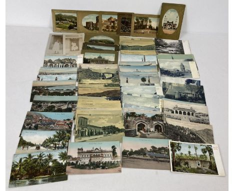 Approx. 100 vintage postcards of India and Pakistan. To include: Bombay, Delhi, Karachi, Lucknow and Quetta. 