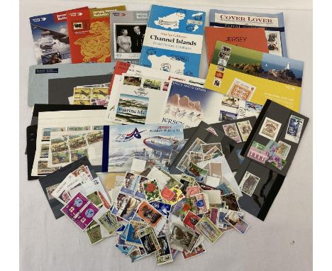 A quantity of Jersey &amp; Guernsey stamps and stamp related ephemera. To include: first day covers, issues of Jersey Stamp B