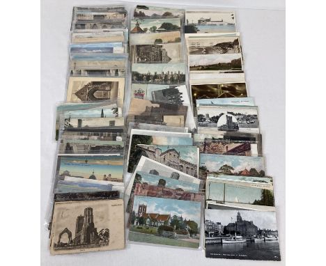 Ex Dealers Stock - approx. 120 assorted vintage Norfolk postcards, most in clear plastic covers. 
