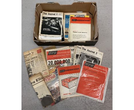 A box of assorted vintage ephemera. To include: newspapers and issues of The Journal, WPN, Nursing Mirror and Everything Has 