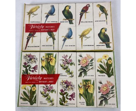 Phillumeny Collection - 2 vintage sealed &amp; unopened Bryant &amp; May Variety matchbox multi packs. 10 boxes per pack. 
