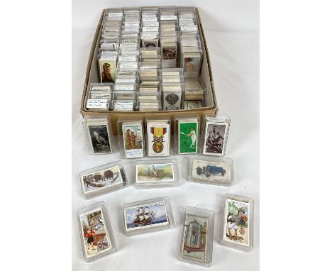 Ex Dealers Stock - a quantity of vintage cigarette cards in clear plastic cases. To include: Churchman's, John Player's, Ogde