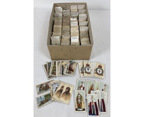 Ex Dealers stock - A box of assorted vintage Player's cigarette cards. To include: Regimental Uniforms, Birds and their young