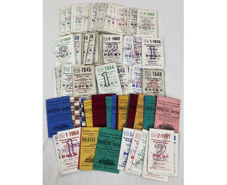 A collection of vintage union dues cards from 1930's-1960's. To include Transport &amp; General Workers' Union, National Amal