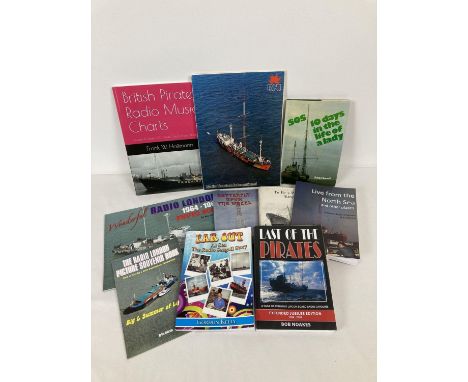 A collection of 10 books relating to offshore pirate radio stations. To include: "SOS 10 Days In The Life Of A Lady" by Radio