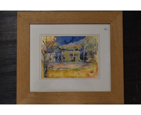 Hilary Carr, (20th century), a watercolour, Italian landscape, attributed verso and dated 2001, 19 x 25cm, light oak frame an