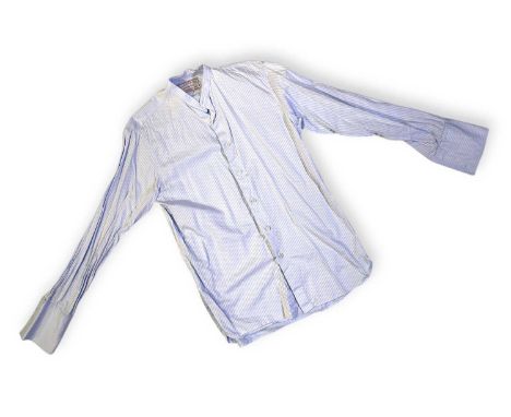 A tailored shirt by 'Williams & Gill' shirtmakers of Manchester, produced for Cillian Murphy as Tommy Shelby during productio