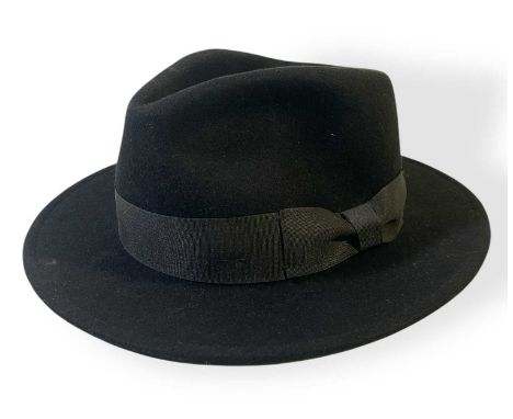 A wool fedora style hat by Jaxon (size M) used and likely screen worn during production of Peaky Blinders. With initials in p