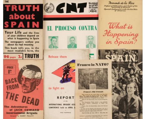 Spanish Civil War Pamphlets. Rios (Fernando de los). What is Happening in Spain?, London: Press Department of the Spanish Emb