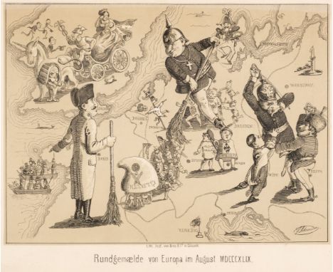 * Schroeder (F.). Rundgemälde von Europa im August MDCCCXLIX, originally published in the Düsseldorfer Monatshefte [1849], li