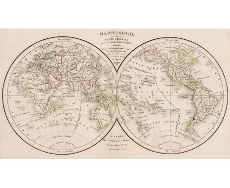 French Atlases. A Collection of 13 Atlases, 19th century, world atlases and geographical dictionaries, by or after Andriveau-