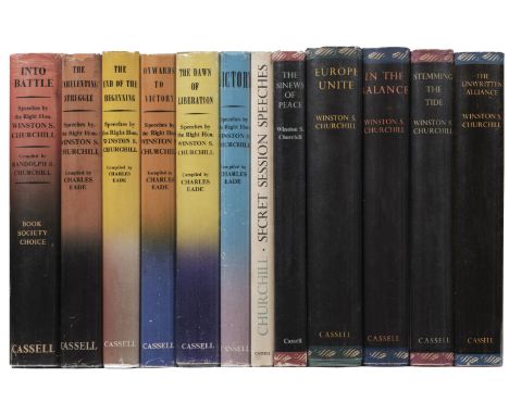 Churchill (Winston S.). Speeches, compiled or edited by Randolph S. Churchill and Charles Eade, 1st editions, London: Cassell