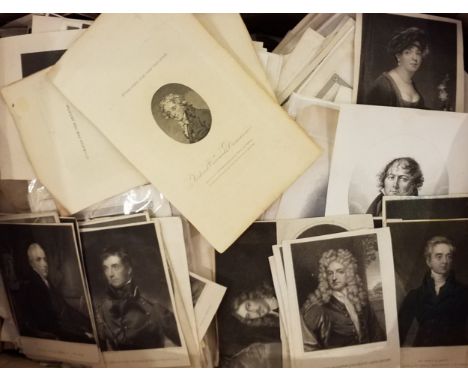 * Portraits. A large collection of approximately 1750 prints, mostly 19th century, male and female portrait engravings, but i