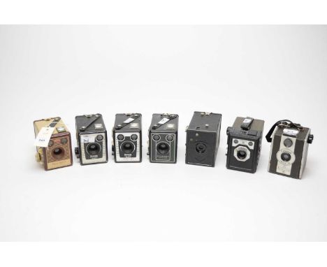A Kodak Brownie Flash IV camera; a Kodak Brownie Six-20 Camera Model-C; a Coronet Twelve-20 camera; a Conway ‘Popular’ camera