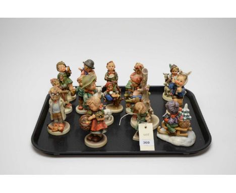 A collection of Hummel figures of children, of various sizes and designs, the tallest 16.5cms high. (16)