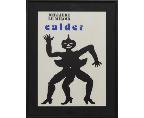 * JOAN MIRO, DERRIERE LE MIROIR, CALDER lithograph on paper image size 38cm x 27cm, overall size 47cm x 37cm Mounted, framed 