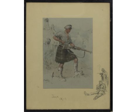 AFTER SNAFFLES (CHARLES JOHNSON-PAYNE) JACK (K I), 42ND BLACK WATCH REGIMENT lithograph on paper unsigned, bears Snaffle bit 