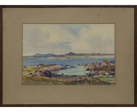 AFTER MARY HOLDEN BIRD (SCOTTISH 1920 - 1978), EBB TIDE RUDH print on paper, monogrammed, titled label verso image size 24cm 