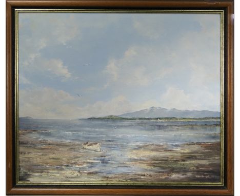 A MACDOUGALL, SEASCAPE oil on canvas board, signed and dated 1995 image size 62cm x 75cm, overall size 73cm x 85cm Framed.