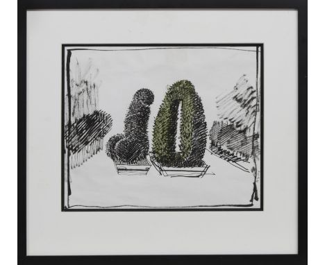 AFTER JOHN BYRNE RSA (SCOTTISH b 1940), UNTITLED print on paper image size 22cm x 27cm, overall size 37cm x 40cm Mounted, fra