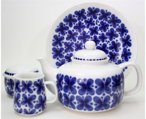 A Rorstrand "Mon Amie" tea service; designed by Marianne Westman; comprising of six teacups and saucers, one covered sugar bo