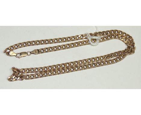A 9ct gold curb link neck chain.  20" approx. 20.8g approx.