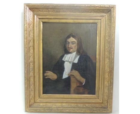 EARLY 19TH CENTURY - Portrait of a clerical gentleman, oil on canvas, unsigned, in gilt gesso frame, 37cms x 27.5cms