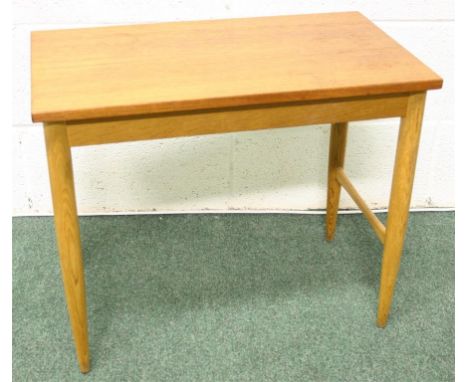 A 1960's Swedish light oak side table; 60 cm wide, 50 cm high, 35 cm deep.