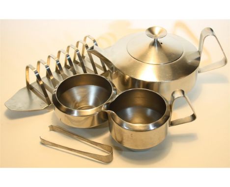 An Old Hall Alveston part tea set; comprising of a teapot, cream jug, sugar bowl and sugar tongs.  To also include a Campden 