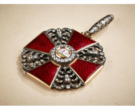 Ausländische Orden &amp; Ehrenzeichen - Russland/Zarenreich : St. Anna Orden 1. Klasse in Brillanten.Das Ordenskreuz Gold und