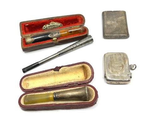 5 x Antique / Vintage .850 &amp; .925 tobacciana
