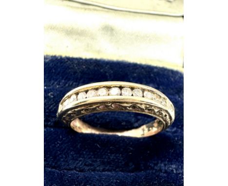 9ct Gold Vintage Diamond  Eternity Ring (2.7g)
