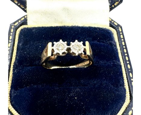 9ct Gold Vintage Diamond Dress Ring (2.8g)