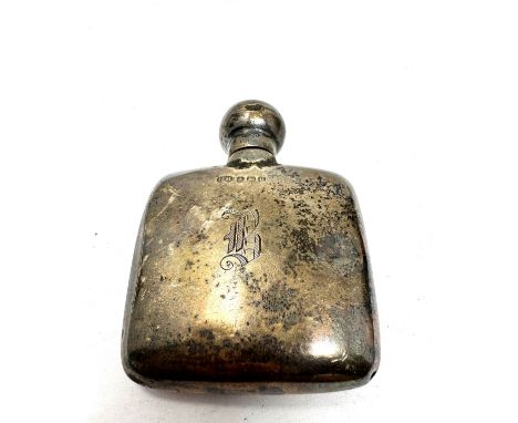 small antique silver hip flask 