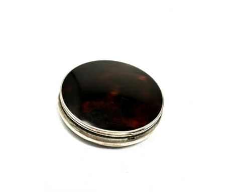 small Vintage silver &amp; tortoiseshell Box 