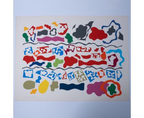 An original color serigraph on wove paper by artist Nadine Prado. Artists signature, date and edition number on lower edge: N