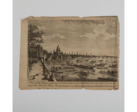 An antique original etching on folded wove paper from The Gentleman's Magazine for October, 1768 (Volume 38, Issue 10), depic